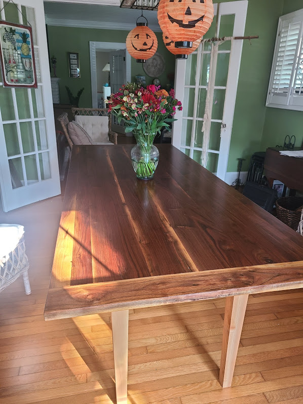Walnut and Maple Dining Table